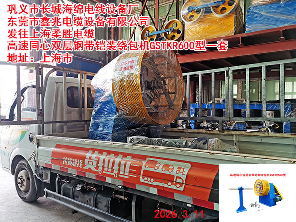高速同心雙層鋼帶鎧裝繞包機(jī)GSTKR600型